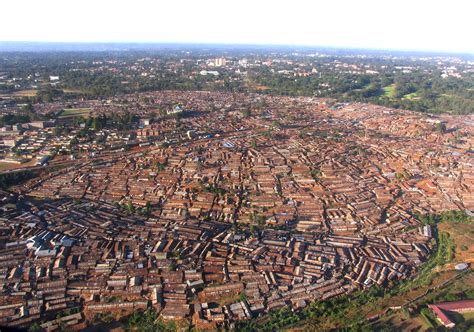 An Aerial View Of The Kibera Slums Nairobi Kenya January 2008