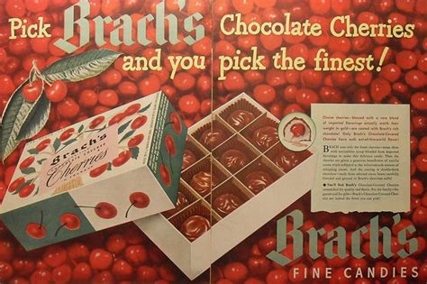 1940s Brachs Candies Cherries Chocolates Vintage Advertising