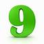 Number 9 Nine Green 3d Sign Icon Isolated Stock Photo  Download Image