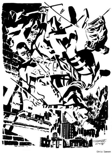 Daredevil Vs Elektra By Chris Samnee Comic Books Art Marvel Knights