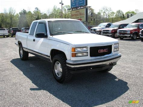1998 Olympic White Gmc Sierra 1500 Sl Extended Cab 4x4 11351362 Photo