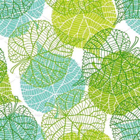 Patterns With Green Leaves Green Leaf Background Graphic Design