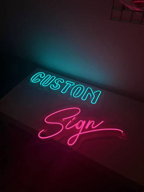 Pink Neon Sign Aesthetic Neon Sign For Weddings Bedroom Etsy
