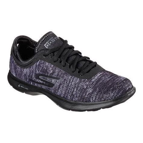 Womens Skechers Go Step One Off Lace Up Black Free Shipping Today