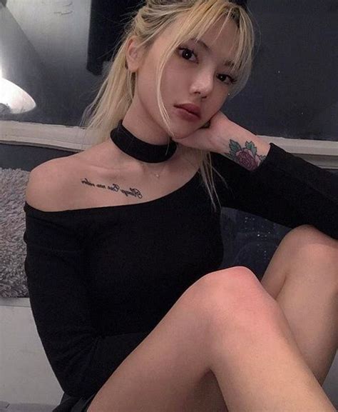 Tattoos Blonde Ulzzang Fashion Women Girl