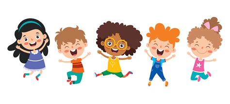 Happy Multi Ethnic Kids Playing Together 2404329 Vector Art At Vecteezy