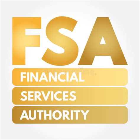 Fsa Financial Services Authority Acronym Business Concept On