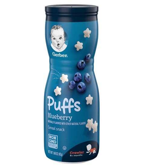 Calorie comparison 2000 calories = full bar. Gerber Gerber Puffs Baby Food Blueberry Cereal Snack 42g ...