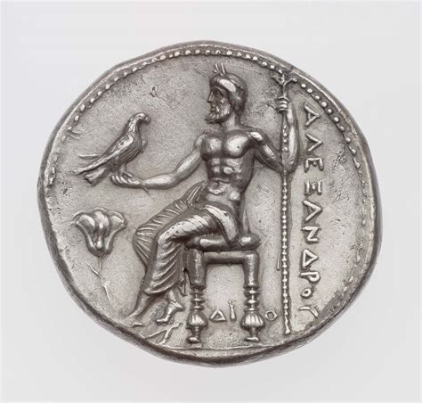 tetradrachm of kingdom of macedonia with head of herakles struck in the name of alexander iii