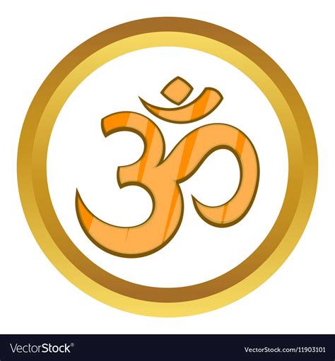 Hindu Om Symbol Icon Royalty Free Vector Image