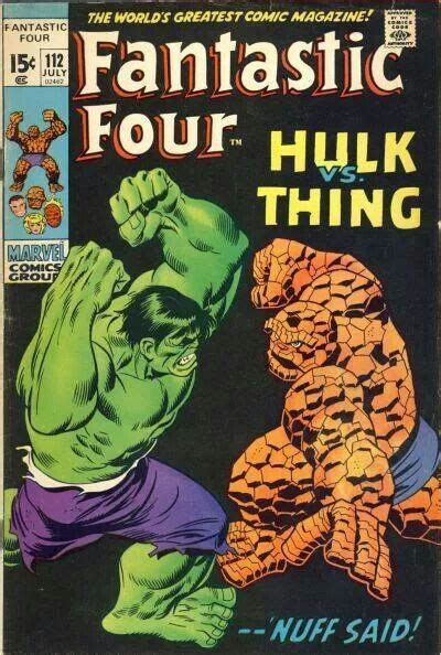 Fantastic Four Hulk Vs The Thing 112 Comic Books Pinterest