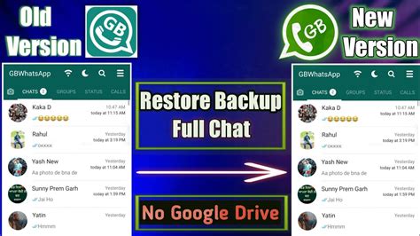 Gbwhatsapp Backup Restore Android Gb Whatsapp Chat Backup Without