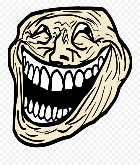 Troll Face Meme Hd Png Download Troll Laughing Emojitrollface