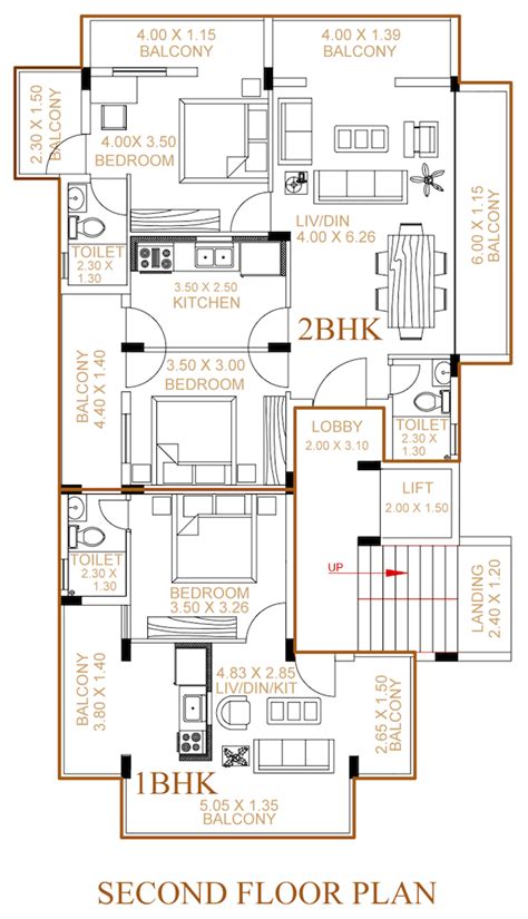 2 Bhk Apartment Floor Plan