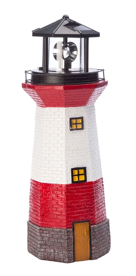 Red Solar Lighthouse By Maple Lane Creationstm Rotating Led Light
