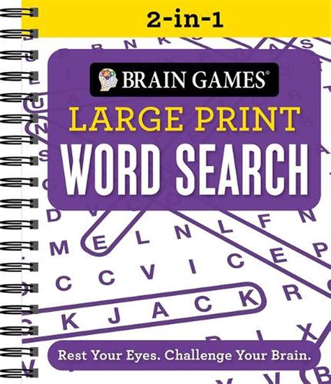 Brain Games 2 In 1 Large Print Word Search Spiral 9781645580577 Buy