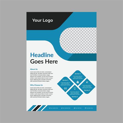 Vector Flyer Leaflet Template Layout Design 2410590 Vector Art At Vecteezy