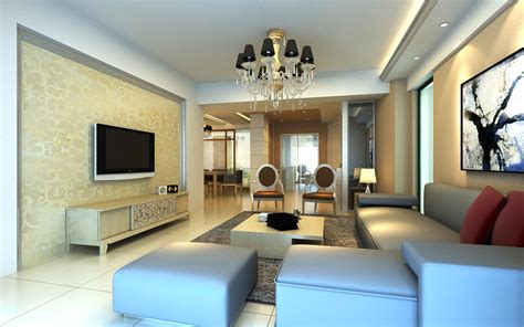 Posh Drawing Room With Ritzy Wall Painting 3d Model Max