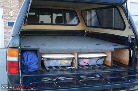 How to install a truck bed storage system how tos diy. DIY: Sleeping Bed in a Scorpio - Team-BHP