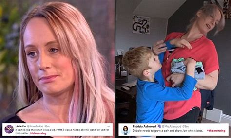 This Morning Viewers Shocked As Mother Admits Her Son Kicks Her Daily Mail Online