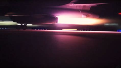 B 1b Lancer Night Takeoffs Massive Afterburners Youtube