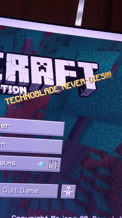 The Splash Text I Just Got As I Loaded Minecraft Rtechnoblade