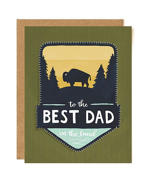 Best Dad Patch Greeting Card 1canoe2