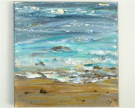 Abstracto Abstract Painting Ocean Beach Scene Painting Acrylic Oil