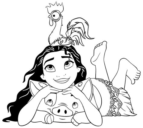 Dibujos De Vaiana Moana Para Colorear