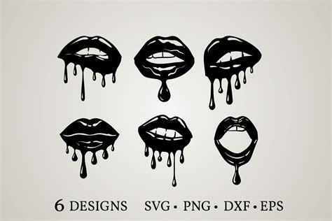 Dripping Lips Afbeelding Door Euphoria Design Creative Fabrica