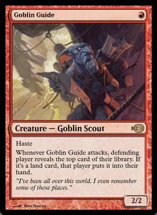 I don't even think it compares favourably to zurgo bellstriker. Goblin Guide, Promotional (PRM) - Cardhoarder MTGO