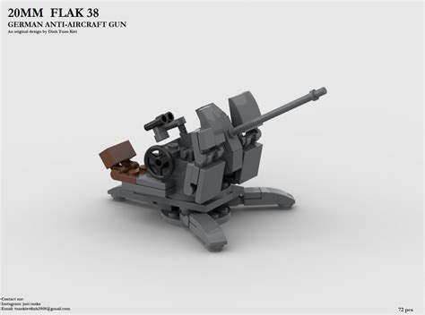 Instrctions 2cm Flak 38 German Anti Aircraft Gun Lego Instructions