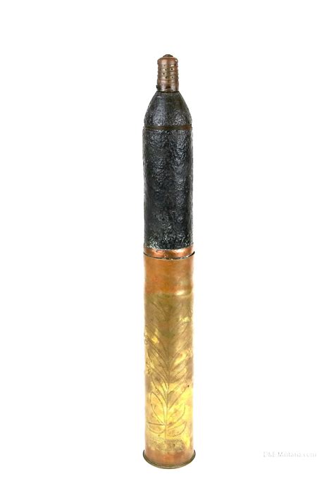 Ww1 French Shell With A Beehive Fuze