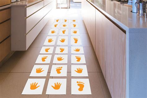 Hands And Feet Hopscotch Game Of Color Prints For Kids Families