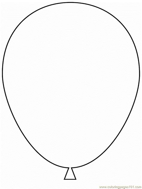 Balloon Coloring Page For Kids Free Simple Shapes Printable Coloring