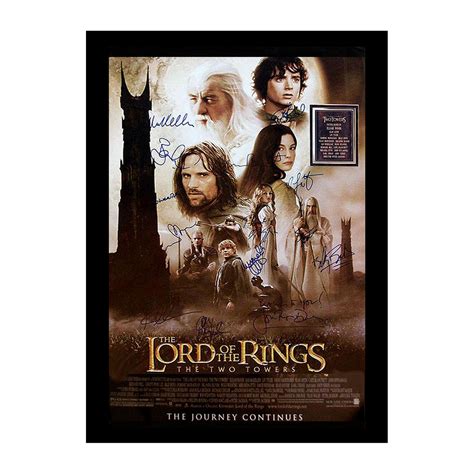 Signed Movie Poster Lord Of The Rings The Two Towers Signed Props