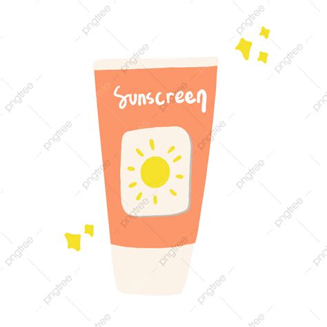 Orange Bottle Skincare Sunscreen Sunscreen Skincare Beauty Png