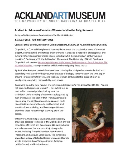 Pdf Becoming A Woman In The Age Of Enlightenment French Art From The