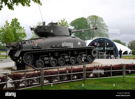 D Day Sherman M4 Tank Airborne Museum At Sainte Mere Eglise Manche