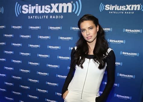 Adriana Lima At Siriusxm Set At Super Bowl 50 Radio Row In San