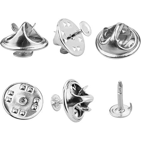 Pairs Tie Tack Pin Backs With Blank Pins Sets Metal Butterfly Cluth Pin Keepers Pin