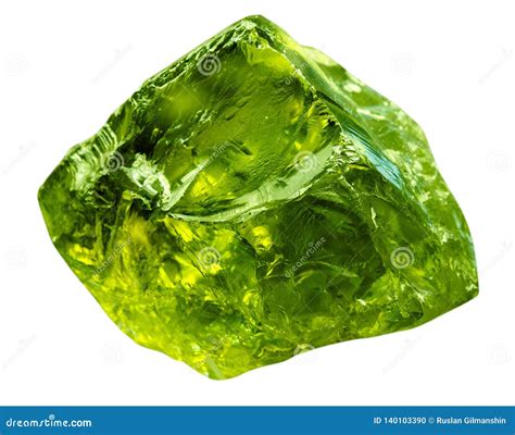 Emerald Gem Stone Mineral Green Gemstone Of Precious Rock Isolated On