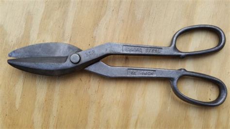 Antique Tin Snips B O B Usa 12 Inch Forged Steel Ebay