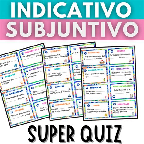 Indicativo Vs Subjuntivo Quiz Ejercicios Kumubox Com