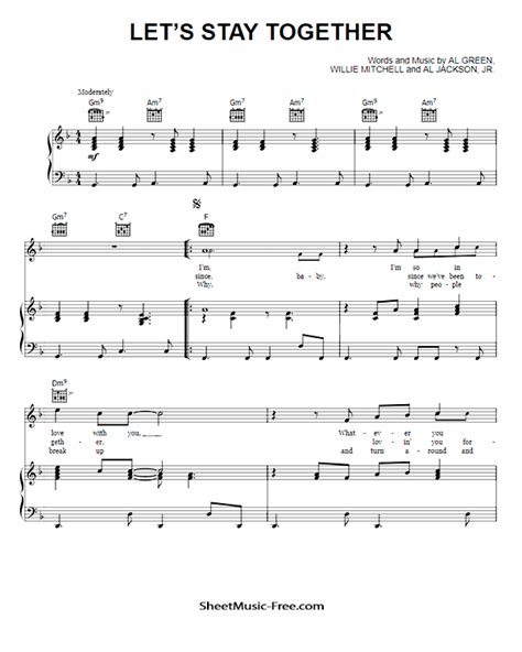 Let S Stay Together Sheet Music Al Green Sheetmusic Free