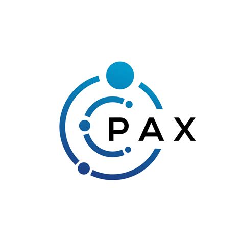 Pax Letter Technology Logo Design On White Background Pax Creative