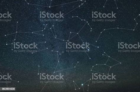 Winter Constellations Star Chart Stock Photo Download Image Now