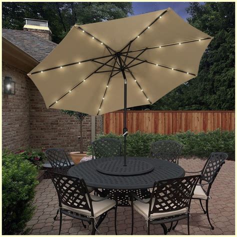Cantilever Patio Umbrella With Solar Lights Patios Home Decorating
