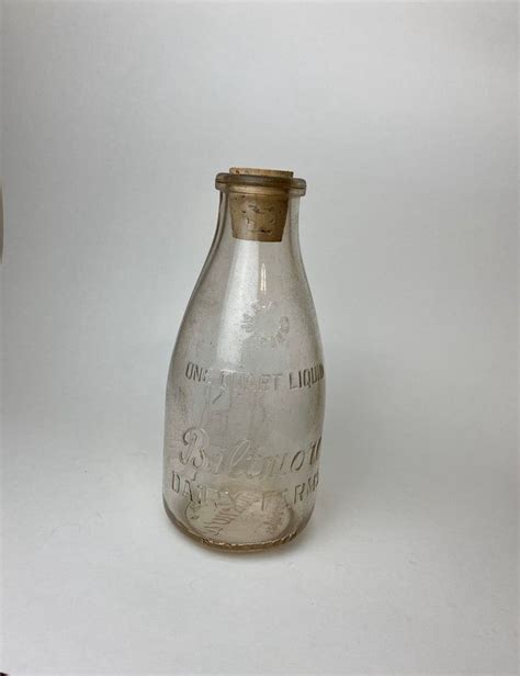 Vintage Biltmore Dairy Farms One Quart Milk Bottle With Cork Etsy
