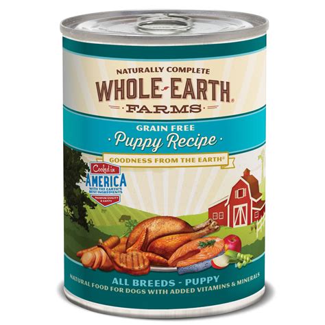 1 some of the reasons why grain free food is good for the dog are; Whole Earth Farms Grain Free Canned Puppy Food | Petco